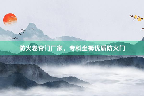 防火卷帘门厂家，专科坐褥优质防火门